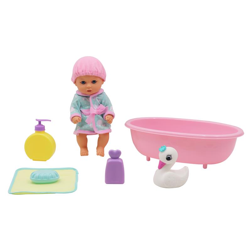 Muñeca con bañera 25cm