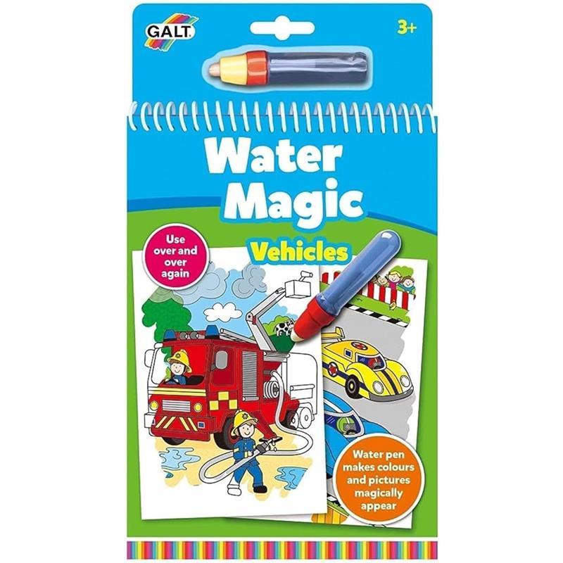 Libro para colorear con agua vehículos