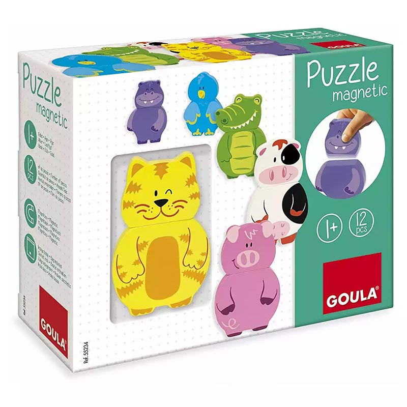 Puzzle madera magnético intercambiable figura anim