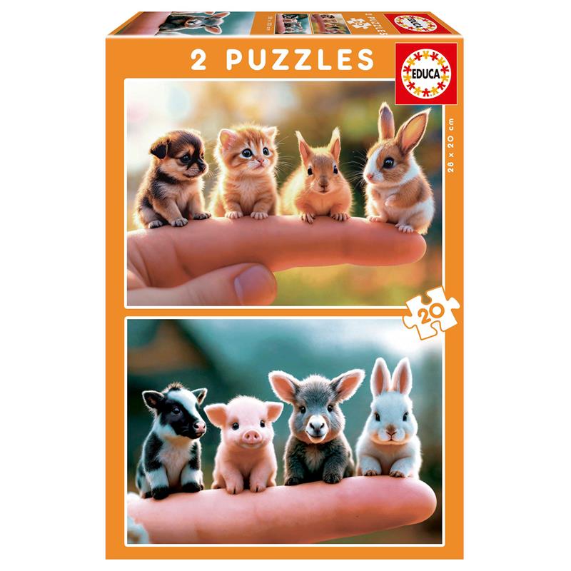 Educa puzzle 2x20 bebés animales