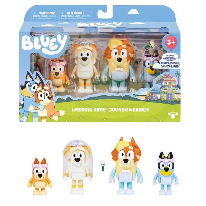 Bluey pack 4 figuras Boda