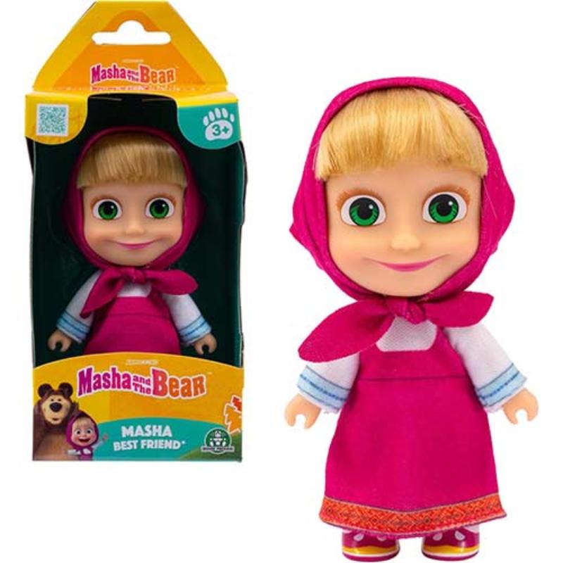 Masha y el oso figura Masha 12 cm vestido rosa