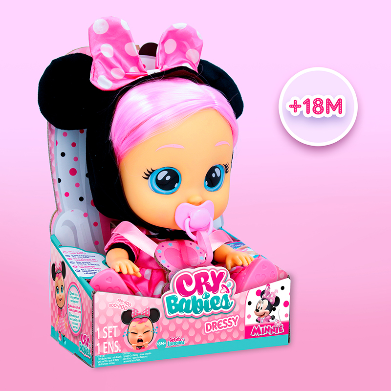 Comprar Muneca Bebes llorones Dressy Minnie de IMC. 2 Anos