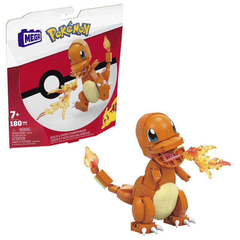 Mega Bloks Pokémon construye y muestra Charmander