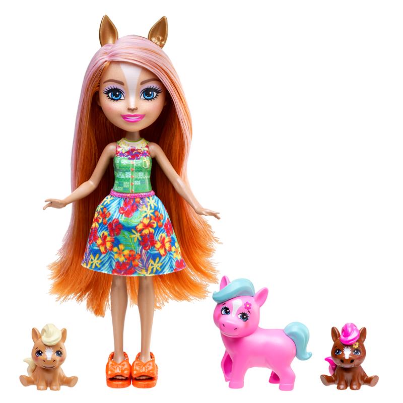 Enchantimals Boneca Pensee Pony família de pets