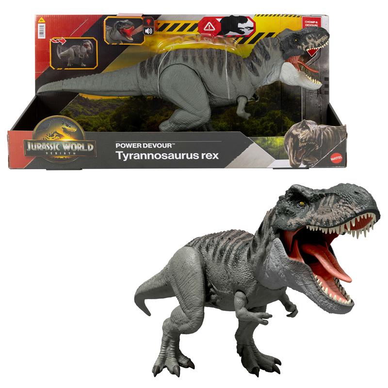 Jurassic World dinosaurio T-Rex ataca