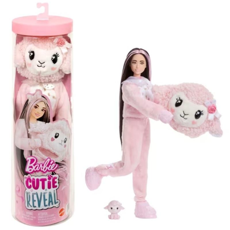 Barbie muñeca Cutie Reveal lazos dulces oveja rosa