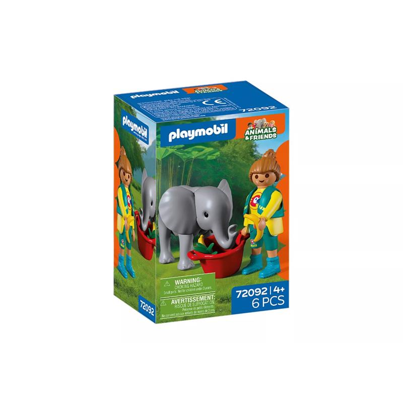 Playmobil Animal & friends elefante bebé cuidadora