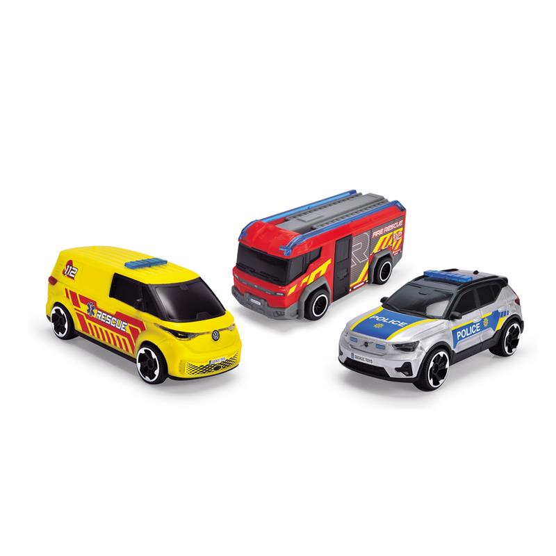 Pack 3 coches equipo SOS 16 cm