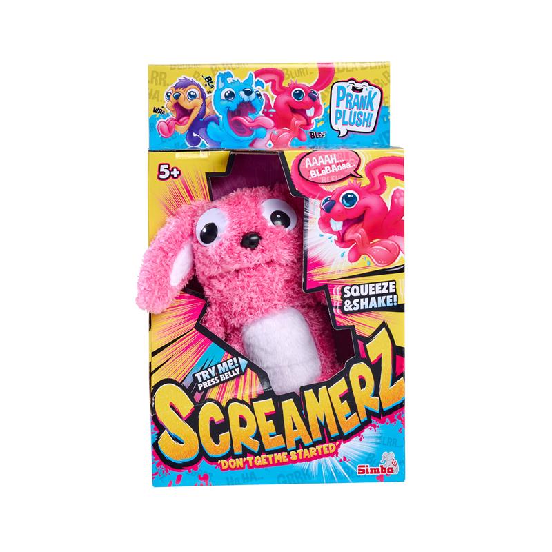 Peluche Marioneta Screamerz conejo rosa