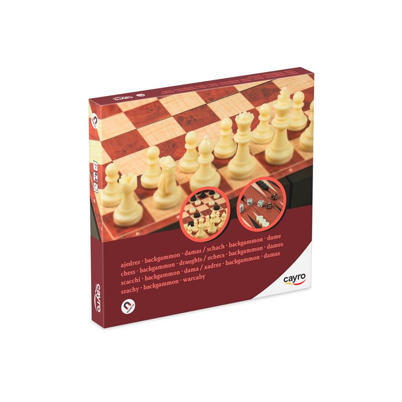 Ajedrez damas y backammon magnético