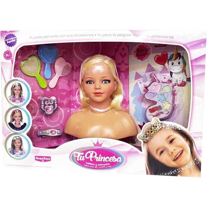 Busto de maquillaje y peinado