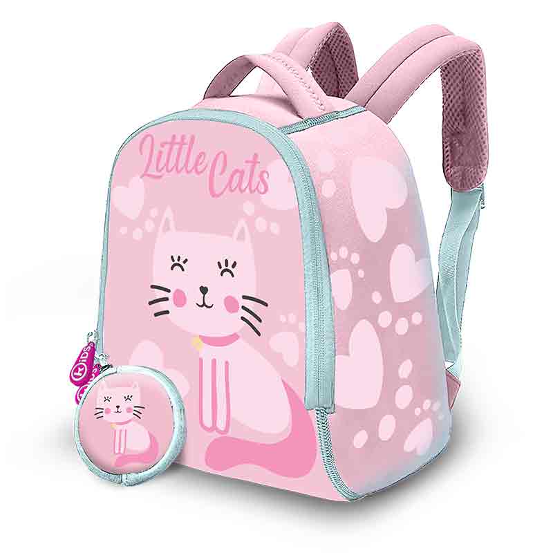Mochila escolar Little Cats neopreno 25cm