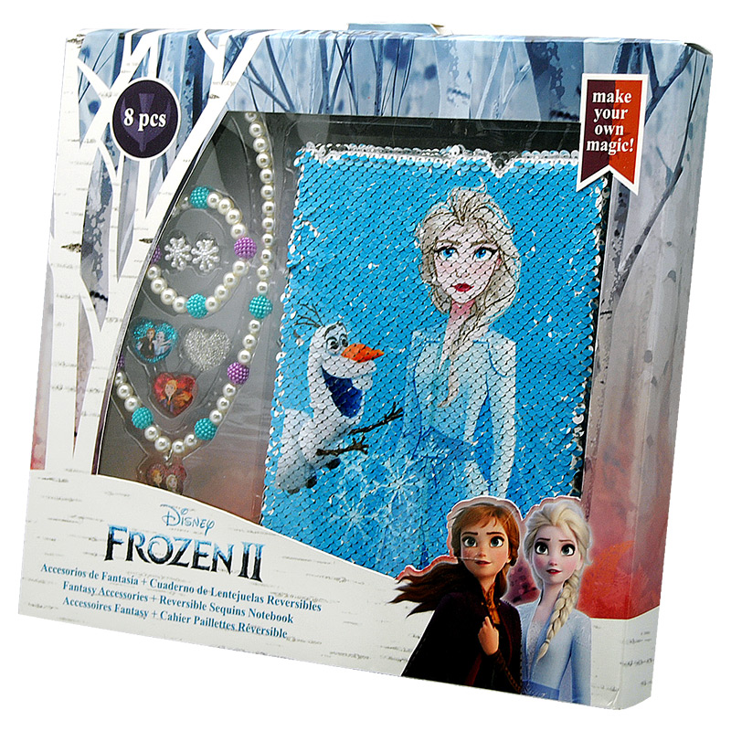 Set 8 accesorios pelo y diario lentejuela Frozen 2