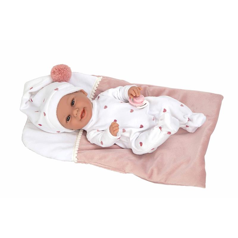Muñeca bebé Elegance Babyto vinyl 33 cm con manta