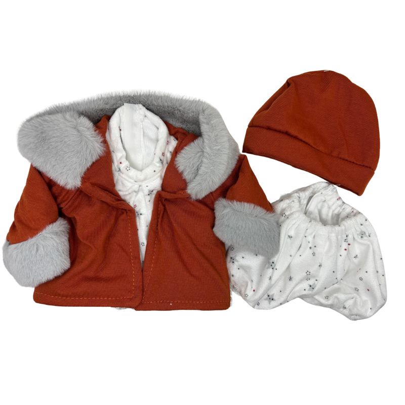 Ropa bebé Elegance Jesusito blanco y chaqueta 40cm