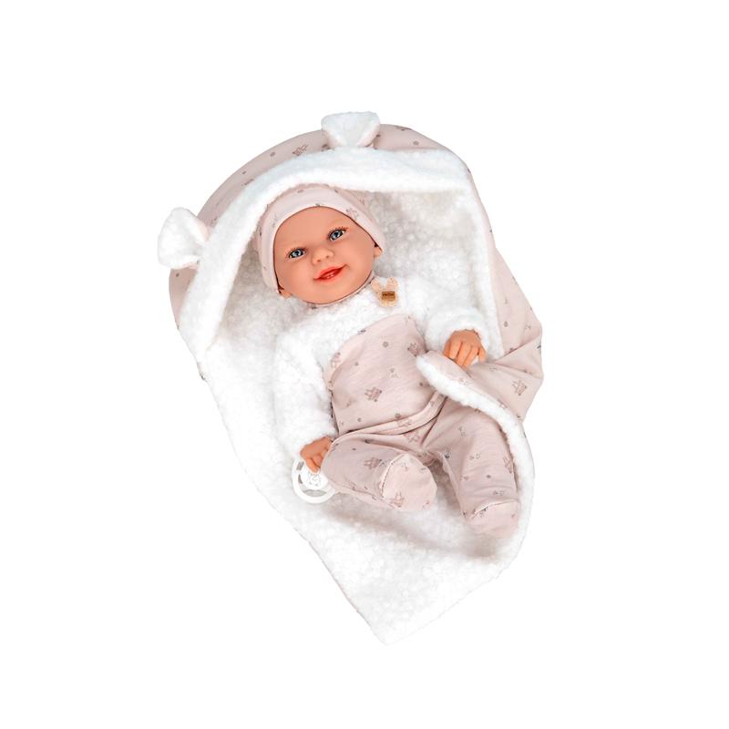 Muñeca Bebé Elegance 33 cm Babyto vinyl con manta