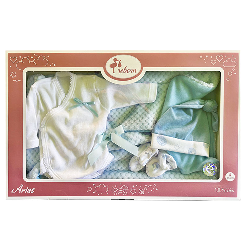 Ropa bebé reborn premium 45 cm body y manta