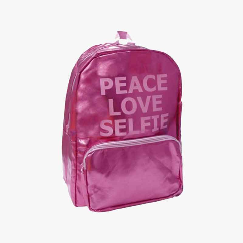 Mochila escolar metalizada 45 cm