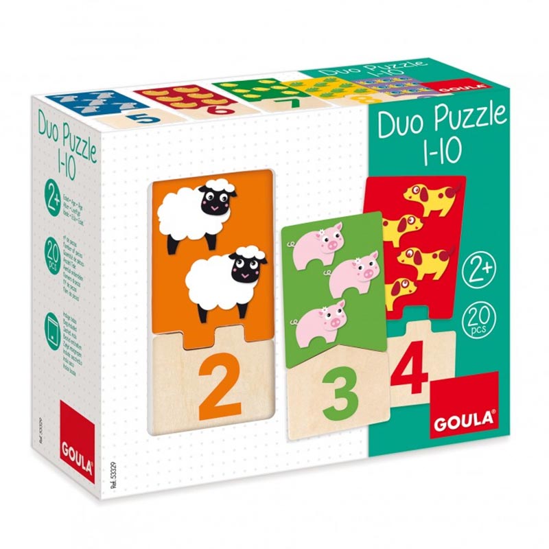 Puzzle de madera animales del 1 al 10