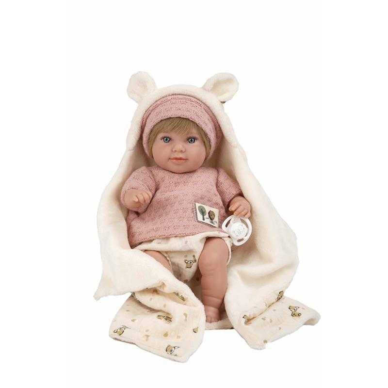 Muñeca bebé Elegance Sora 35 cm rosa con manta
