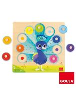 Puzle Pavo real pivotes madera