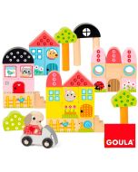 Pack de construcción de madera 40 piezas conejito
