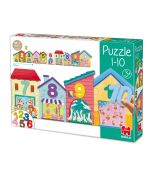 Puzzle de madera casas del 1 al 10