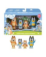 Bluey pack 4 figuras Bluey y Familia