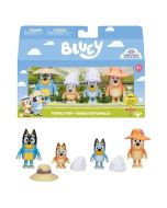 Bluey pack 4 figuras Viaje en Familia