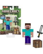 Minecraft figura Steve con mesa trabajo y espada