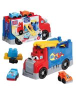 Mega Bloks camión de carreras y construcción
