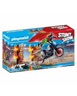 Playmobil Stuntshow Moto con muro de fuego