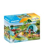 Playmobil My Life camping con hoguera