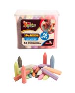 Pack 20 tizas de exterior colores neón