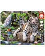 Educa puzzle 1000 tigres blancos de bengala