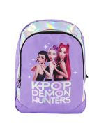 Mochila escolar Kpop Demon Hunters lila 38cm