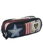 Estuche escolar doble Edge con 2 cremalleras 23 cm