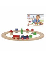 Pista con tren de madera Eichhorn, de 135cm