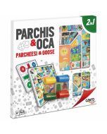 Tablero parchis/oca madera y accesorios 40x40