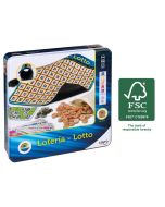 Bingo juego loteria caja de metal