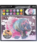 Diamantiny pintar c/diamantes acuarela hipopotamo