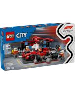 Lego City F1 parada boxes equipo mecánicos Ferrari