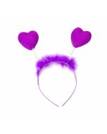 Diadema Corazones Morados