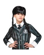 Peluca infantil Miércoles Addams