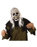 Máscara zombie esqueleto con pelo