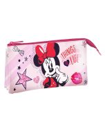 Estuche escolar triple Minnie