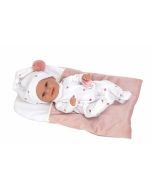 Muñeca bebé Elegance Babyto vinyl 33 cm con manta