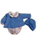 Ropa bebé Elegance Jesusito rosa y chaqueta 40 cm