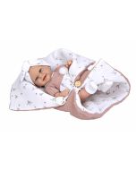 Muñeca bebé Elegance Babyto rosa 33 cm saco dormir